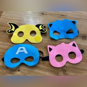 Pokemon Felt Masks Halloween Jigglypuff Raichu Set Costume Dressup